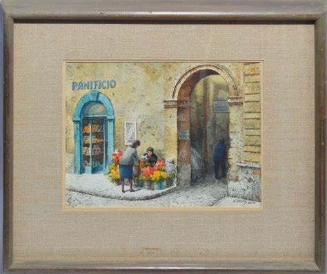 Henry Martin Gasser - Vintage Impressionist Painting of Flower Sellers ...