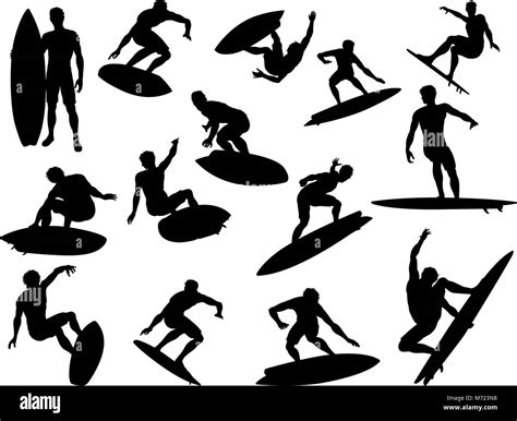 Surfer Silhouette Clip Art