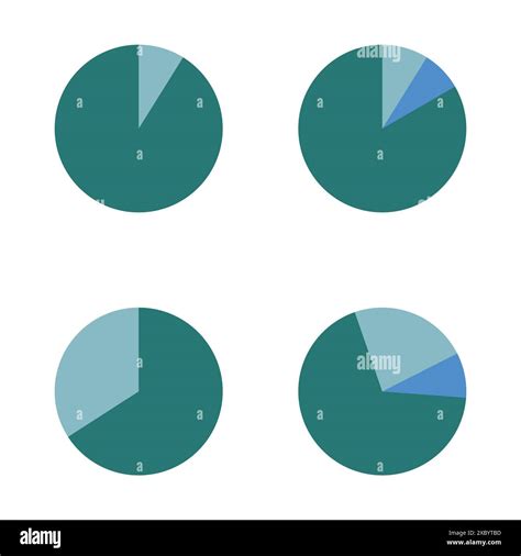 Pie chart icons. Data visualization vector. Statistical infographic ...