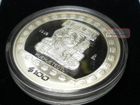 1992 Mexico Aztec Series 100 Pesos Silver Coin, Gem Proof, Mintage 4 ...