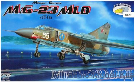 R.V. Aircraft - Mikoyan MiG-23MLD (type 23-18) - plastic scale model kit in 1:72 scale ...