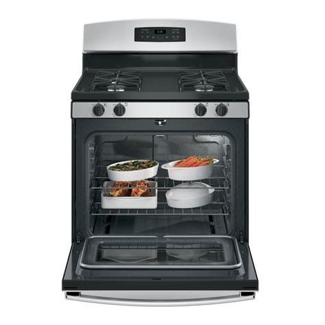 Rent to Own GE Appliances 5.0 cu. ft. Self Cleaning Gas Range - Stainless at Aaron's today!