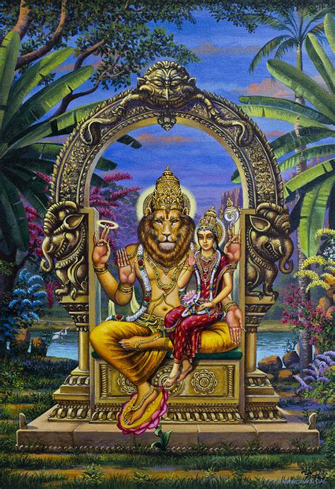 Lakshmi Narasimha Painting by Vrindavan Das - Fine Art America