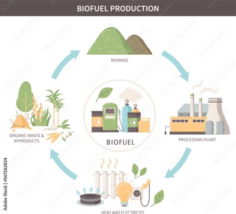 Biofuel Production Infographics Scheme Stock Vector | Adobe Stock