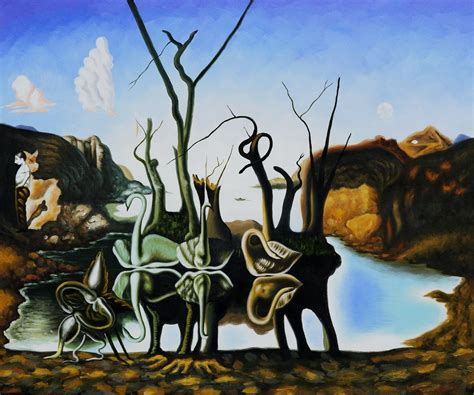 Salvador Dali Swans Reflecting Elephants