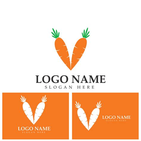 Carrot logo vector icon illustration design template 7382601 Vector Art ...