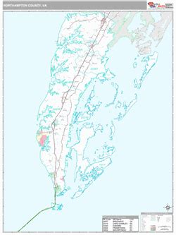 Northampton County, VA Map (Premium Style)