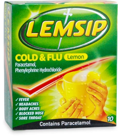 Lemsip Cold & Flu Lemon Sachets 10 Sachets | medino