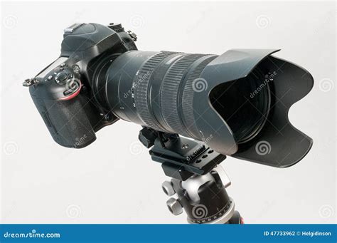 DSLR with long lens stock photo. Image of male, digicam - 47733962