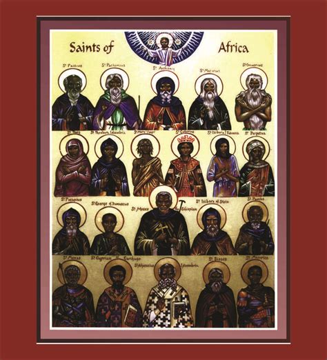 AFRICAN SAINTS | Sanderson Icons | African, Painting illustration, Saints