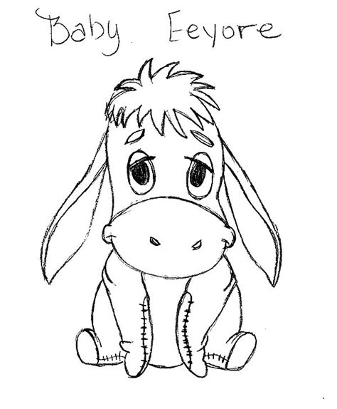 Baby Eeyore Drawing at GetDrawings | Free download