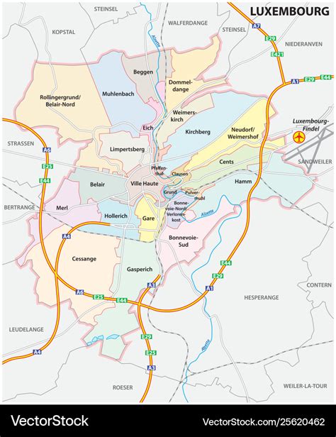 Luxembourg City Map Printable