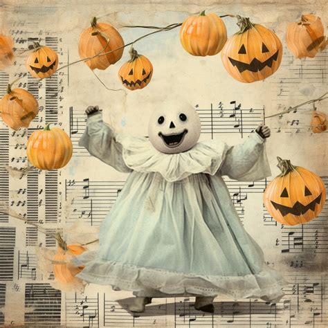 Vintage Halloween Ghost Art Free Stock Photo - Public Domain Pictures