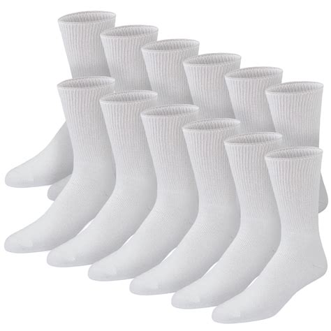 12 Pairs of Premium Cotton Loose Top Diabetic Neuropathy Crew Socks (W – Wholesale Diabetic Socks