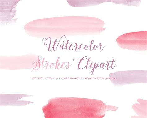 Watercolor Clipart, Watercolor Strokes, Brush Clipart, Watercolour Clipart, Paint Clipart ...