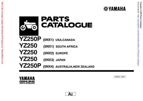 Yamaha Yz250 Parts Catalogue by BobbyDorazioB - Issuu