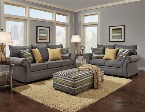 1560 Jitterbug Gray Sofa & Loveseat | Contemporary living room sets, Living room grey, Living ...