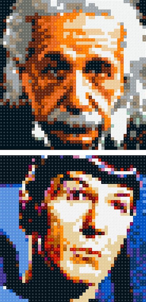 Brick-A-Pic on Kickstarter. Einstein and Spock as LEGO® Brick Mosaics! | Lego brick, Lego, Brick