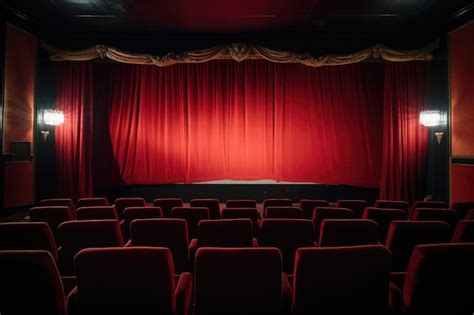 Premium AI Image | Empty movie theater and screen