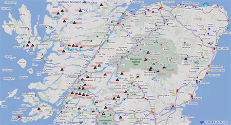 Mountains In Scotland Map | Time Zones Map