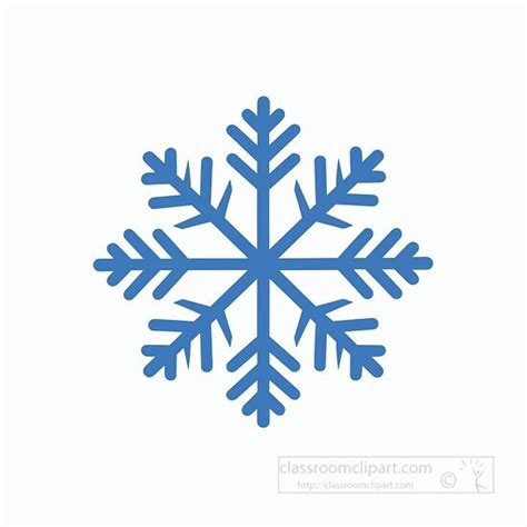 Weather Clipart-blue snowflake clip art