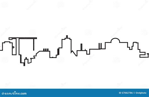 Silhouette of town stock vector. Illustration of town - 57062786