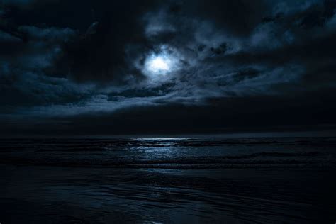 HD wallpaper: Earth, Moon, Cloud, Night, Ocean, Sea | Wallpaper Flare