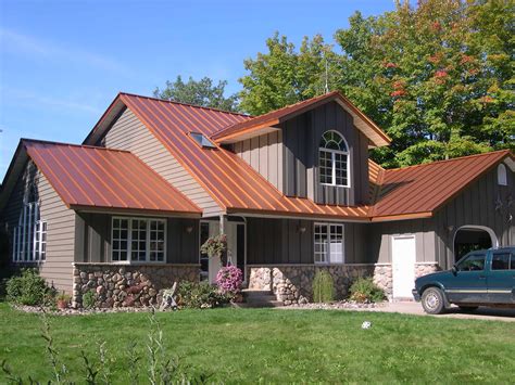 Copper Penny Standing Seam Roof | Copper roof house, Metal roof houses, Metal roof colors