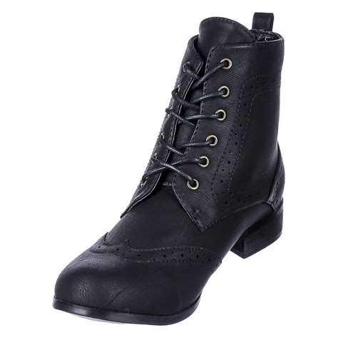 Women's Low Heel Ankle Boot Black