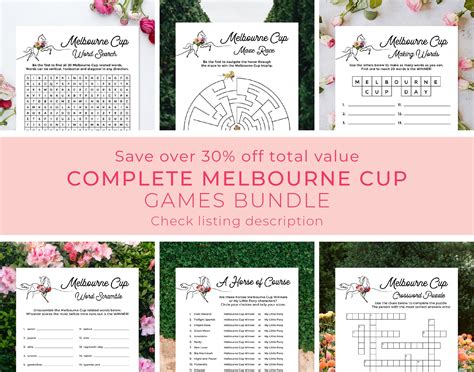 Melbourne Cup Party Games Melbourne Cup Activities Word - Etsy Australia