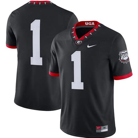 #1 Georgia Bulldogs Nike Mascot 100th Anniversary College Alternate Game Jersey – Black – Www ...