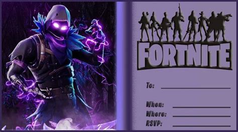 Fortnite Invitations Free Printable Online