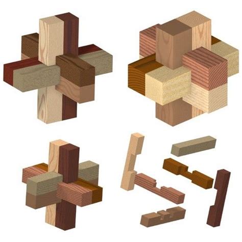 6 piece wooden puzzle ball solution