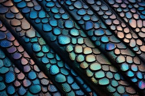 Premium AI Image | Iridescent snake skin background