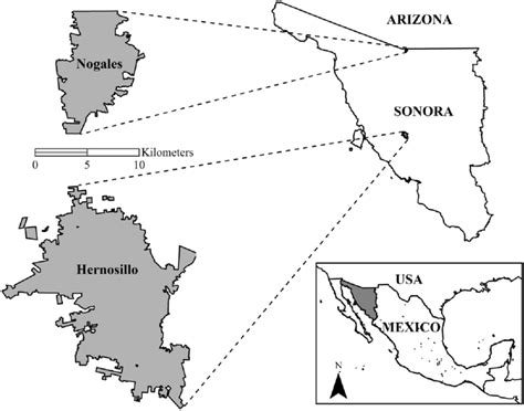 Study cities in Sonora, Mexico. | Download Scientific Diagram