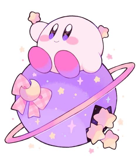 Kawaii Cute Kirby Drawing Galacta Kirby - skaterhoodies