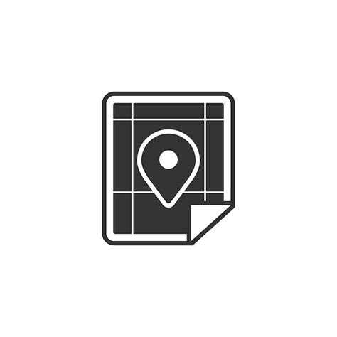 Premium Vector | Map icon in black and white