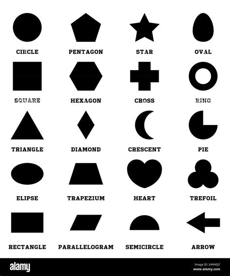 2d Shapes Clipart Black And White