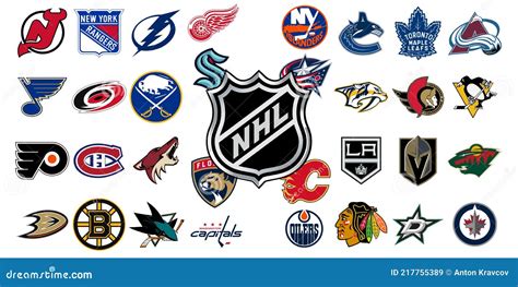 Logo of All National Hockey League Teams. Nhl Team Editorial Stock ...