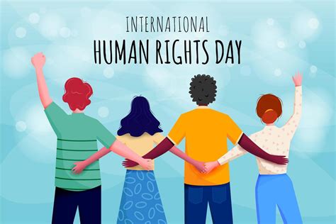 International Human Rights Day Poster with Connected People 1419996 Vector Art at Vecteezy