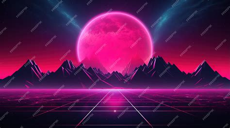 Aesthetic synthwave wallpaper | Premium AI-generated image