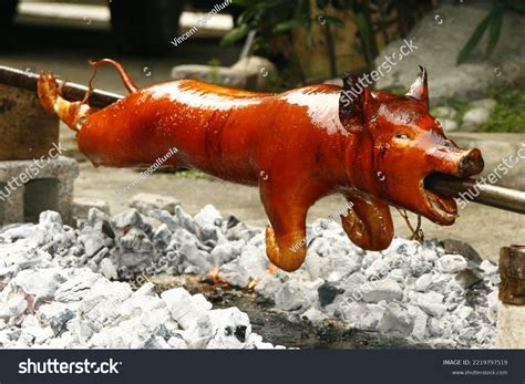 Filipino Lechon Suckling Pig Being Roasted Stock Photo 2219797519 | Shutterstock