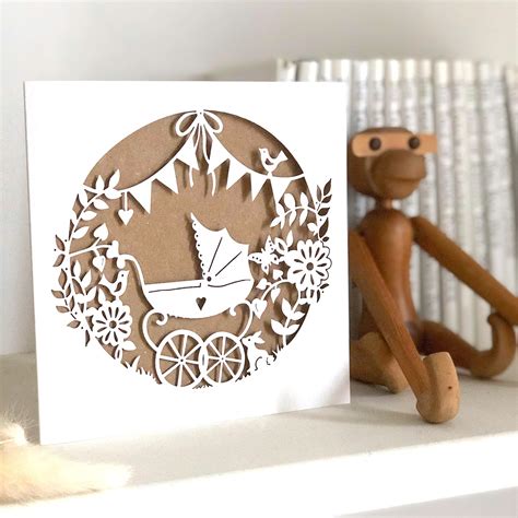 Boho Baby Laser Cut Card | Shop Online - Hummingbird Card Company