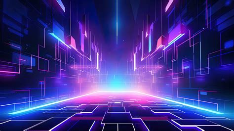 Abstract neon light gaming background, generated by AI 25934704 Stock ...