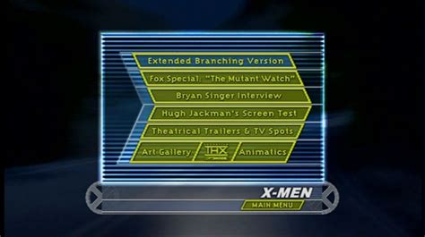 X-Men (2000) - DVD Movie Menus