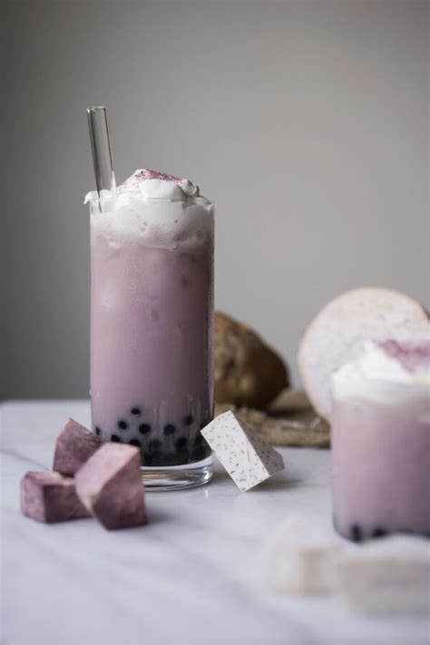 Taro Milk Tea Recipe w/ Tapioca Pearls (Boba) - Hungry Huy