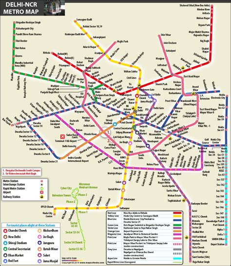 Delhi Metro Route PDF Map 2023 - Delhi Capital