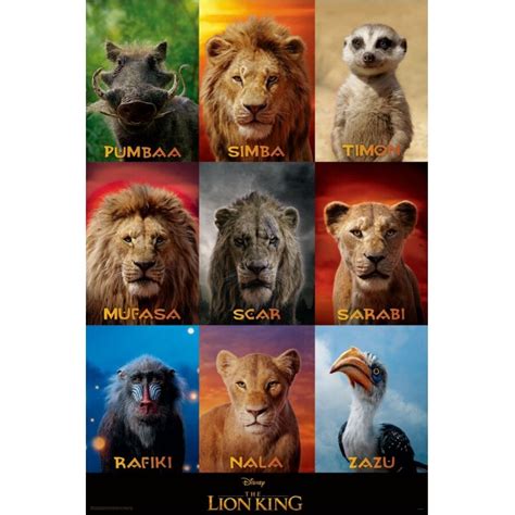 The Lion King Character Grid Poster | BIG W