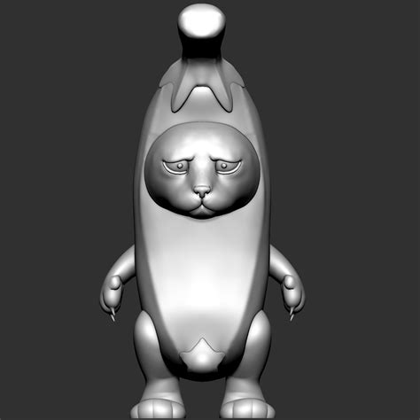 STL file banana cat meme 🍌・3D printable model to download・Cults