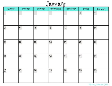 Free Printable Calendar with Lines to Write On - Calendar Templates